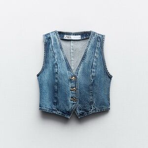 NWT Zara denim vest